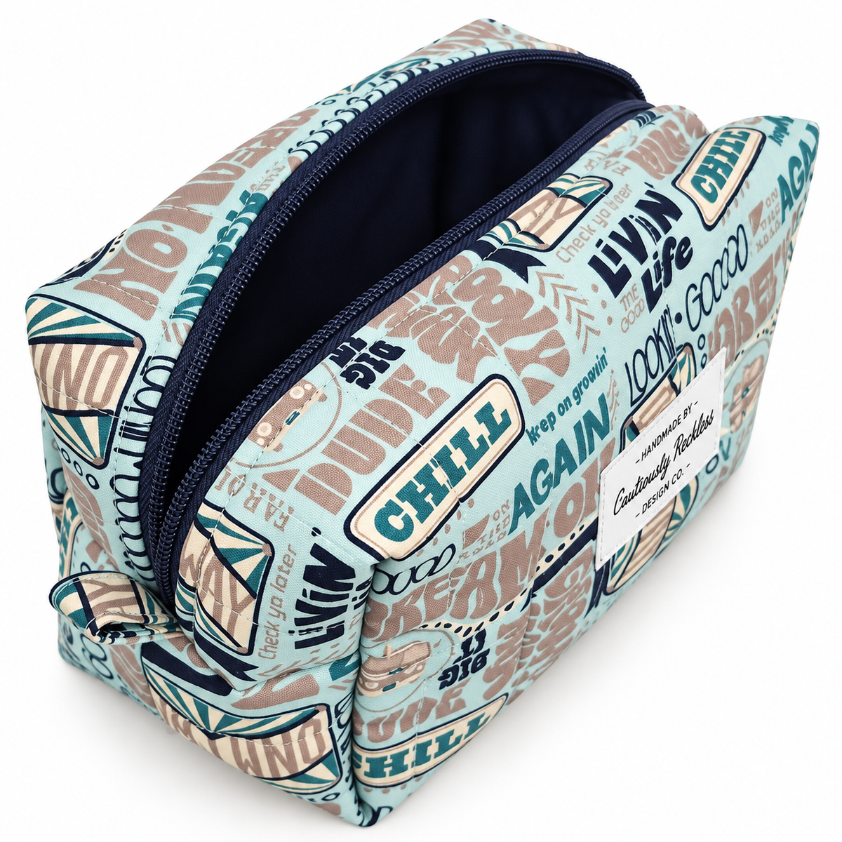 Retro Campervan Boxy Makeup Bag