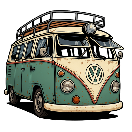 Vintage Split Window Bus UV DTF Sticker