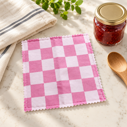 Pink Checkered Jar Opener