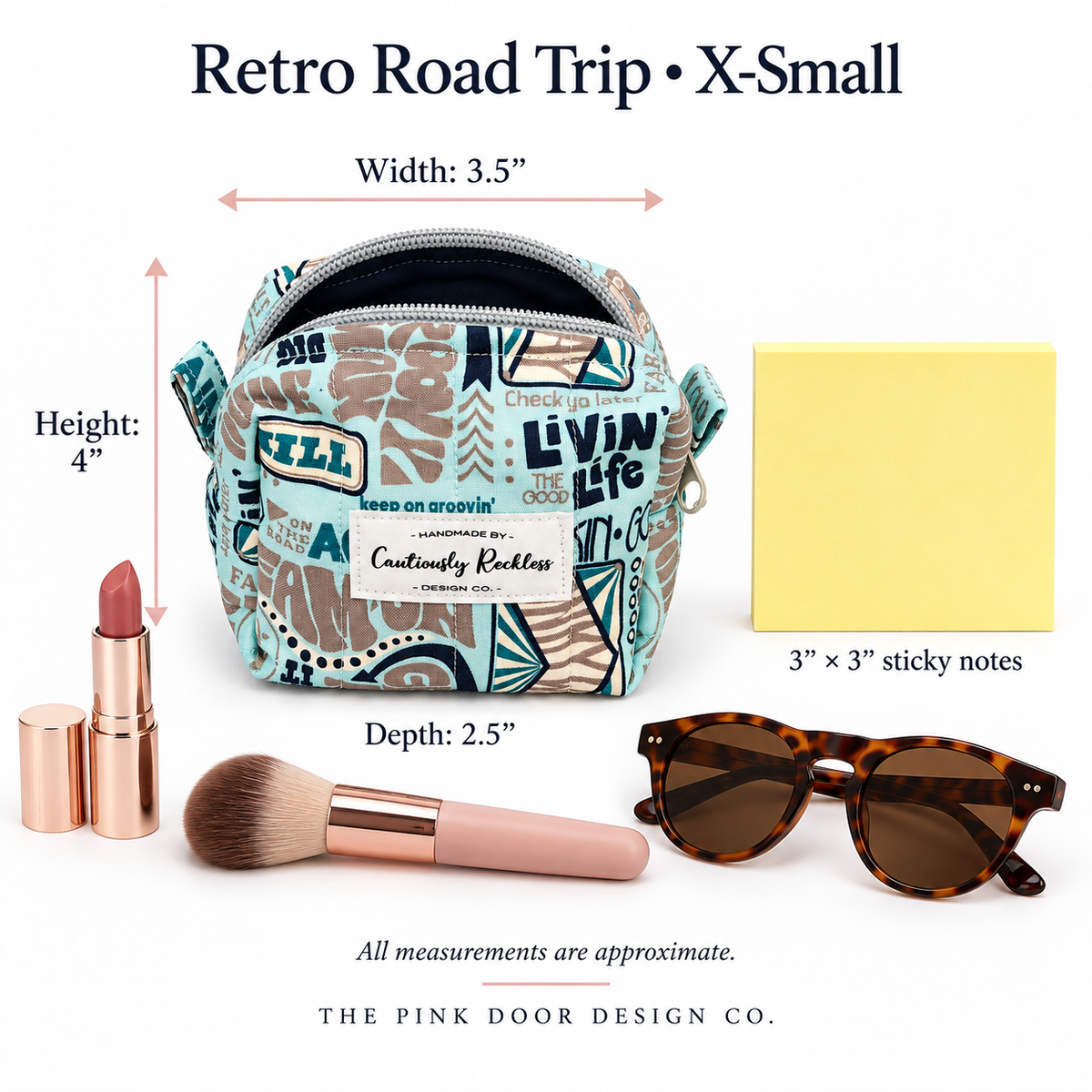 Retro Campervan Boxy Makeup Bag