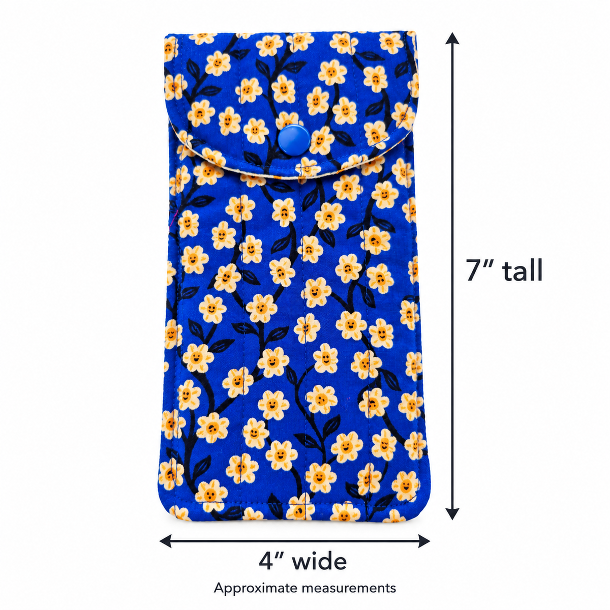 Royal Purple Daisy Quilted Glasses & Sunglasses Case