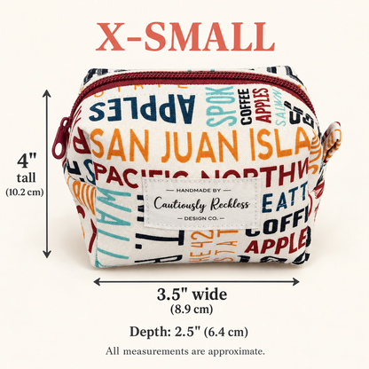 Washington State Themed Boxy Makeup Bag