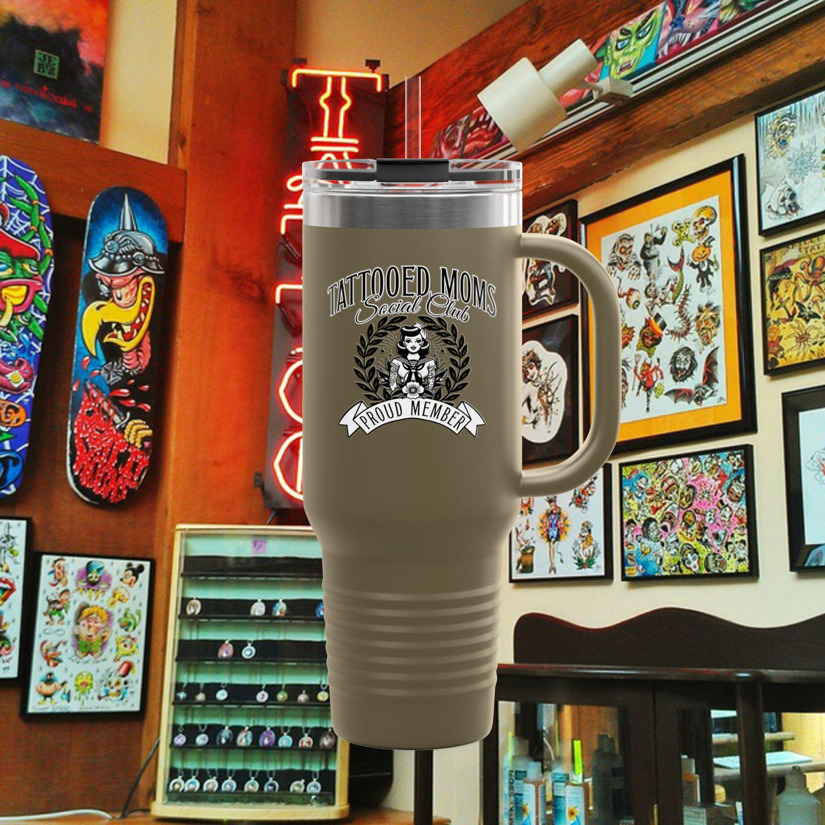 Tattooed Moms - 40oz Travel Mug