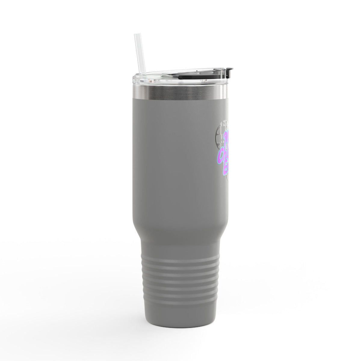 Disney Inspired 'Main Character Energy' - 40oz Travel Mug (black/purple/teal colorway)