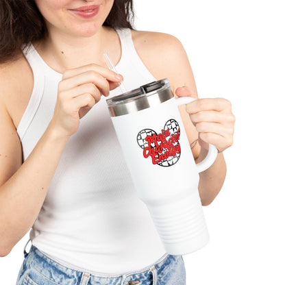 Disney Inspired 'Main Character Energy' - 40oz Travel Mug (black/red colorway)