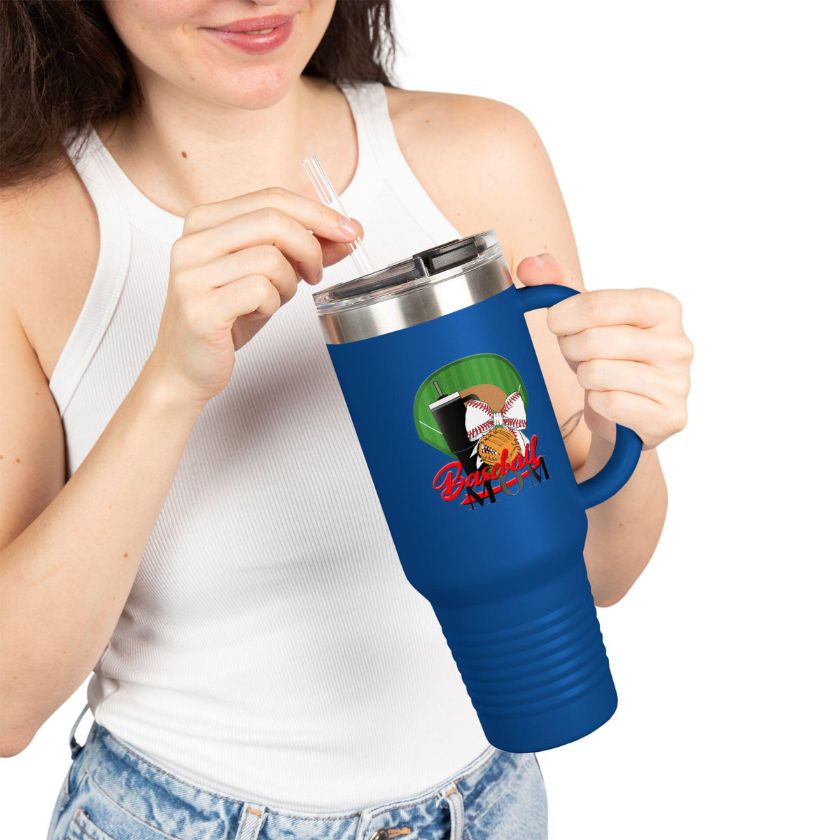 Baseball Mom - 40oz Travel Mug