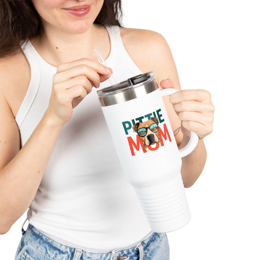 Pittie (Pitbull) Mom - 40oz Travel Mug