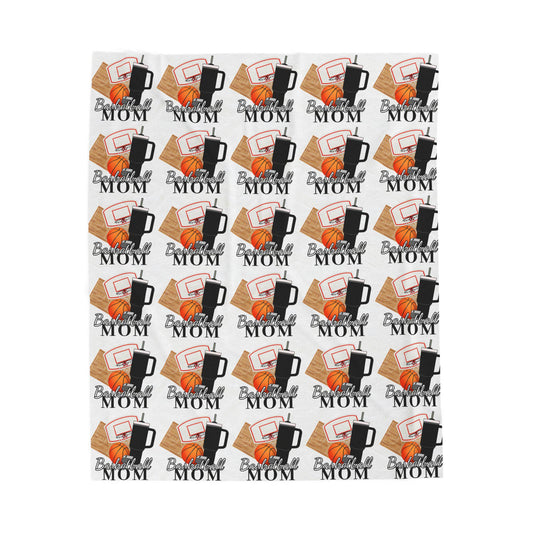 Basketball Mom Inspired Velveteen Blanket