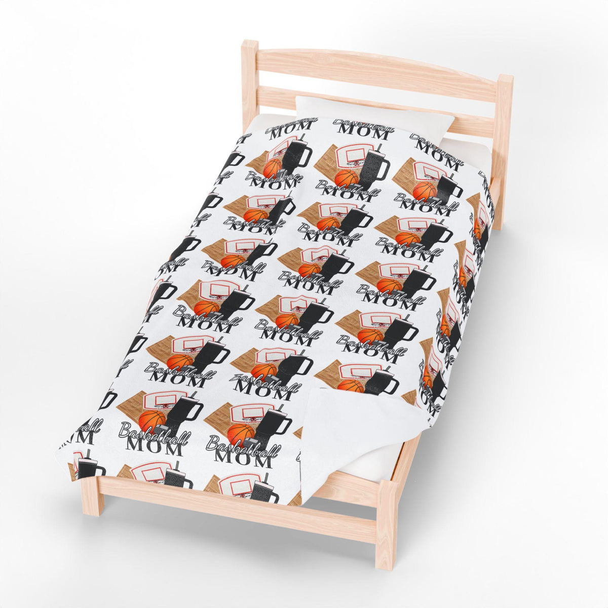 Basketball Mom Inspired Velveteen Blanket
