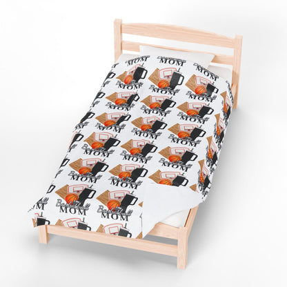 Basketball Mom Inspired Velveteen Blanket