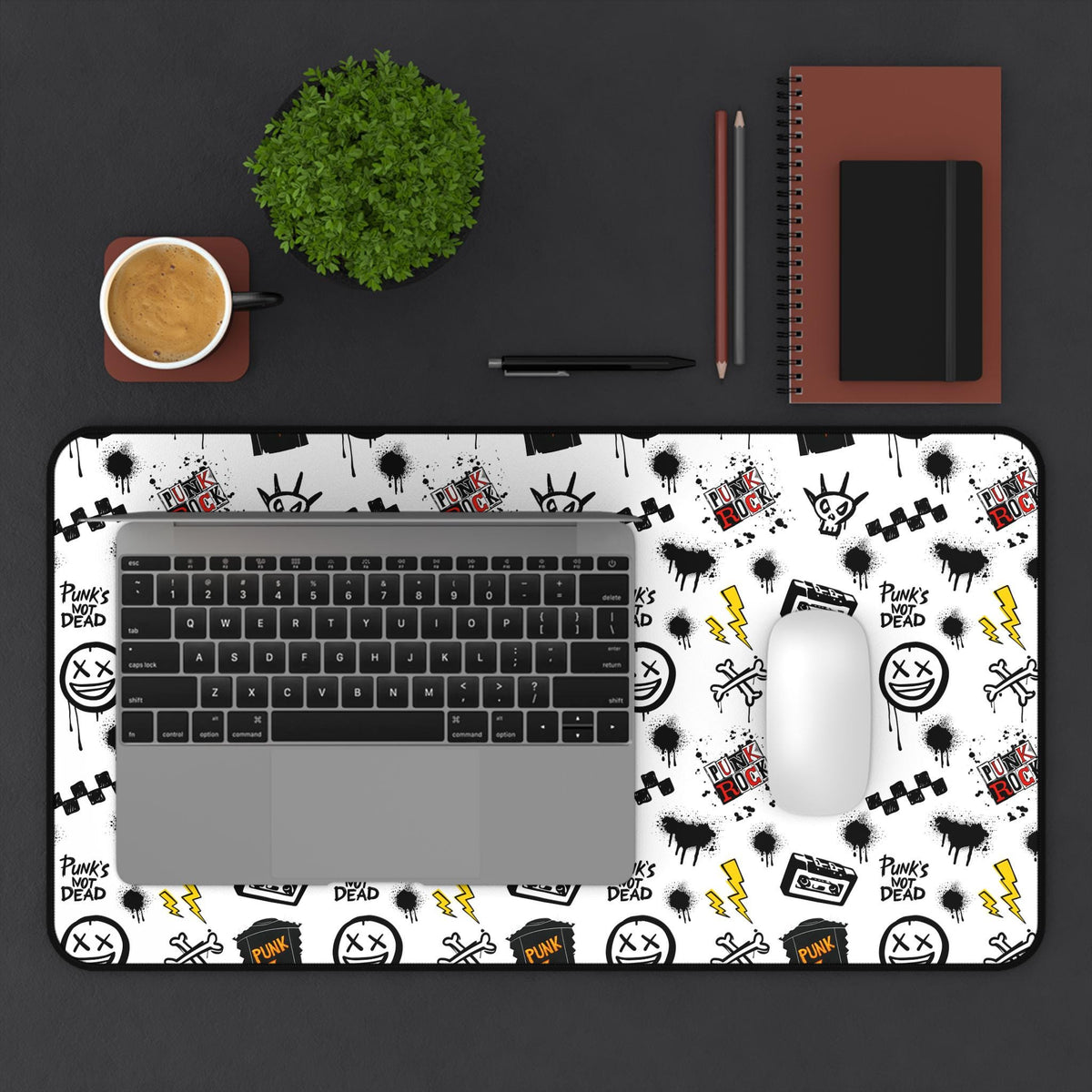 Edgy Punk Rock Desk Mat