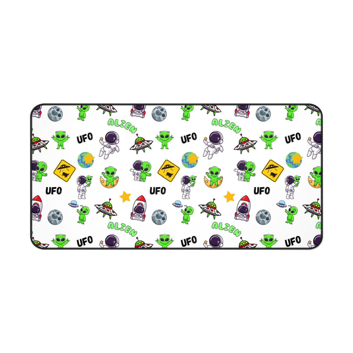 UFO Extraterrestrials Desk Mat, Alien Decor