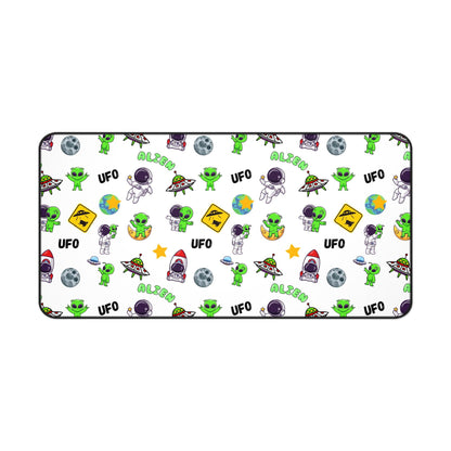 UFO Extraterrestrials Desk Mat, Alien Decor