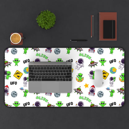 UFO Extraterrestrials Desk Mat, Alien Decor
