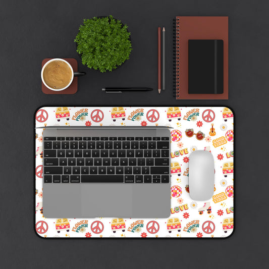 Retro Hippy Themed Desk Mat