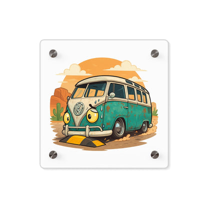 Lowered Volkswagen Bus Sweating It Acrylic Wall Art