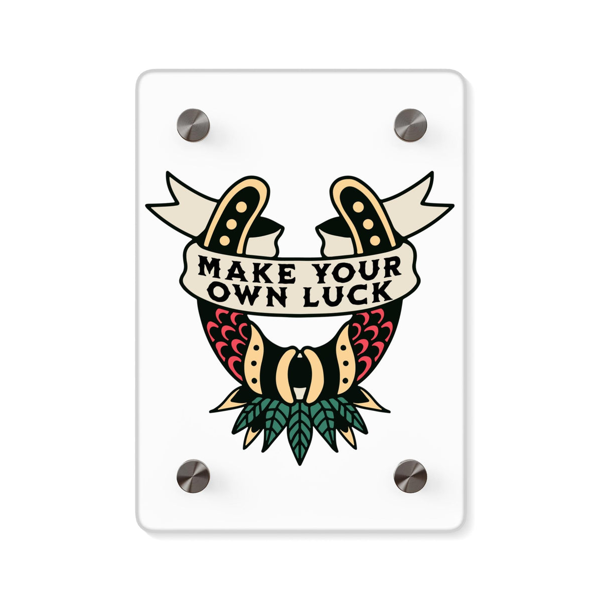 Traditional Style Tattoo Wall Art - Make Your Own Luck