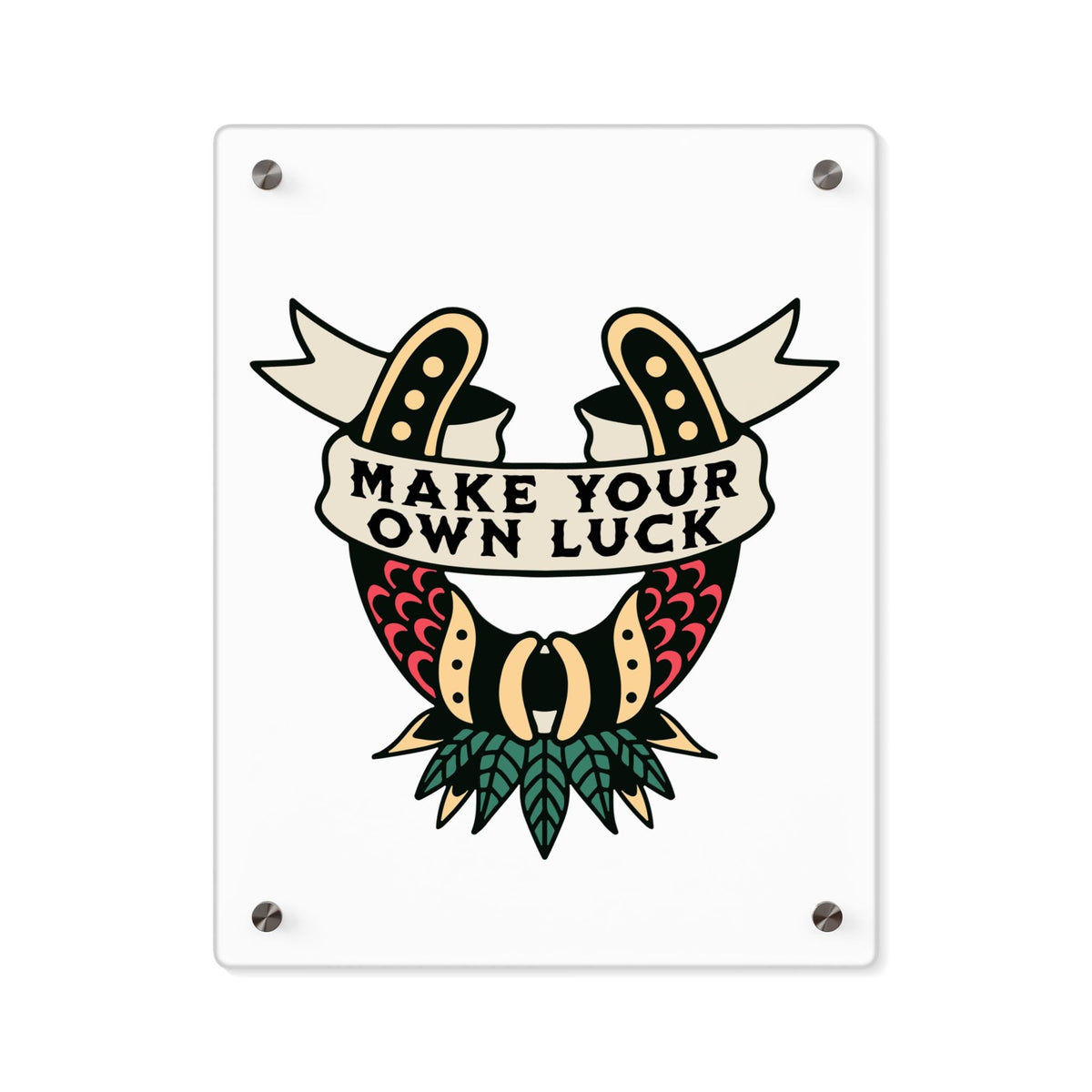 Traditional Style Tattoo Wall Art - Make Your Own Luck