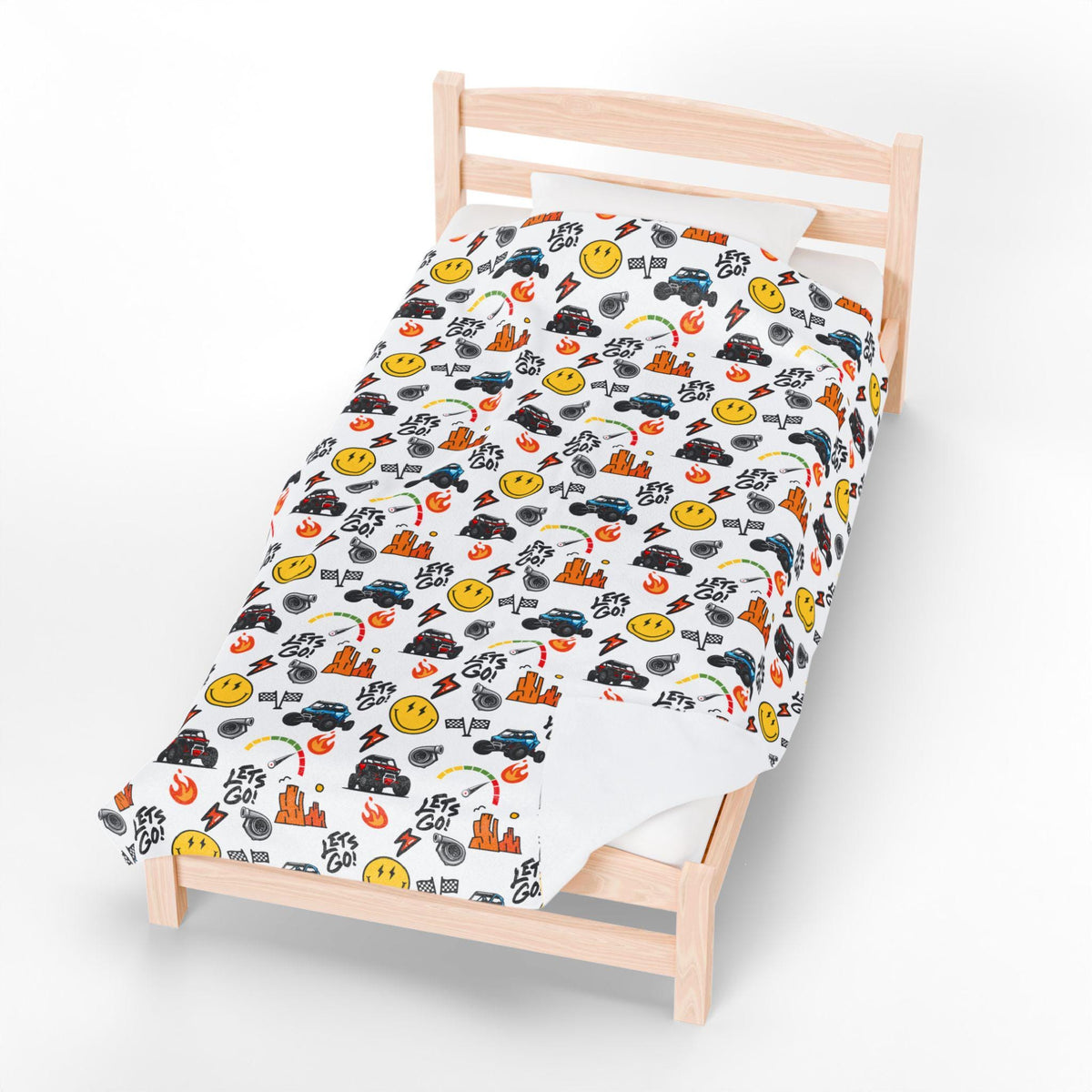 Side-By-Side Inspired Print - Velveteen Plush Blanket