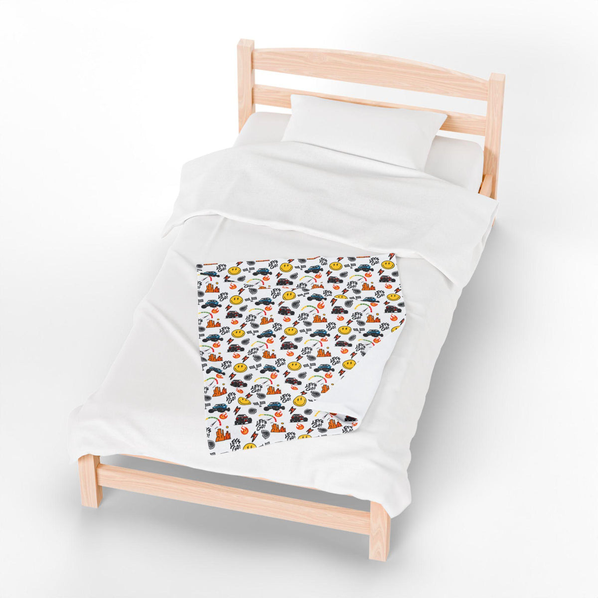 Side-By-Side Inspired Print - Velveteen Plush Blanket