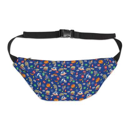Cars Themed Large Fanny Pack - Perfect for the parks (Blue Background)