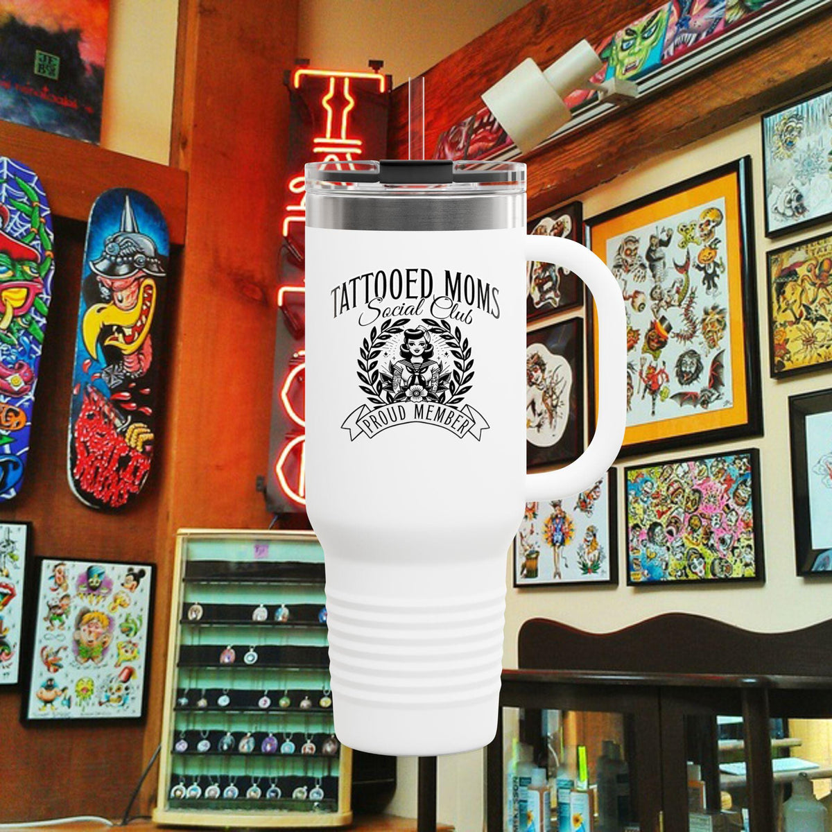 Tattooed Moms - 40oz Travel Mug