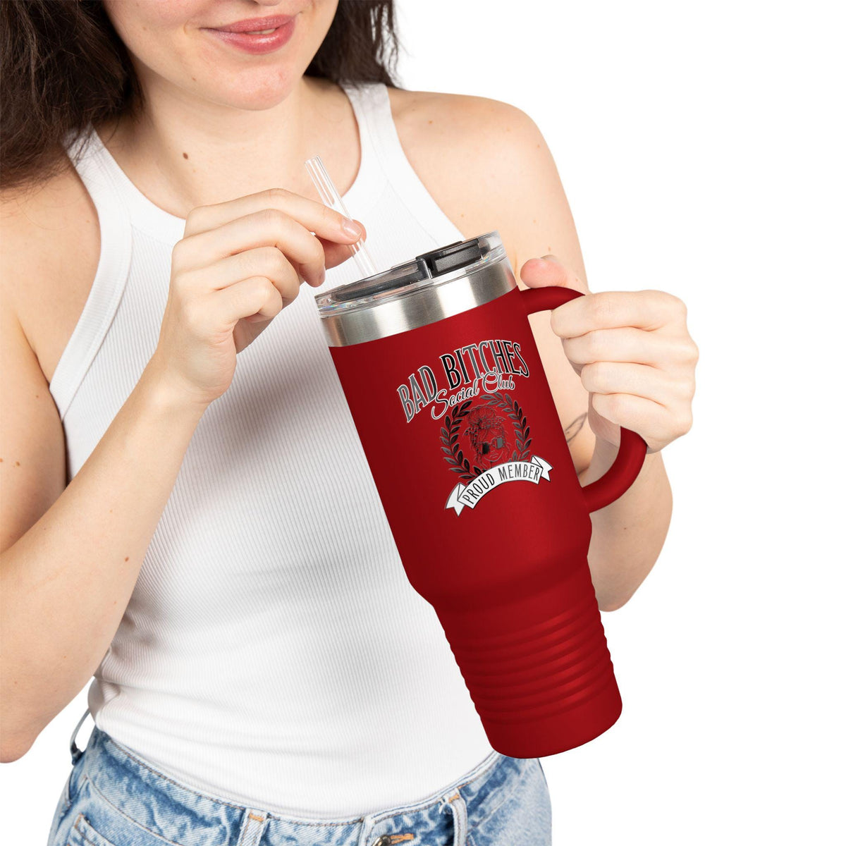 Bad Bitches Social Club - 40oz Travel Mug (Design 1)