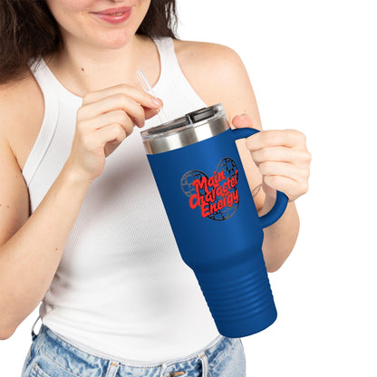 Disney Inspired 'Main Character Energy' - 40oz Travel Mug (black/red colorway)