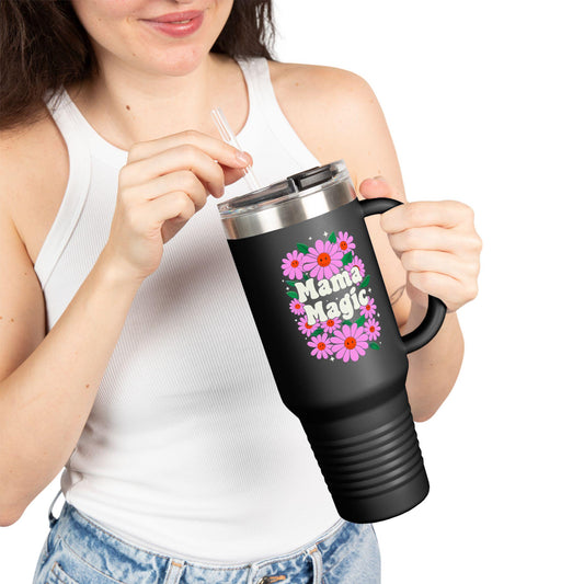 Mama Magic Floral Design - 40oz Travel Mug