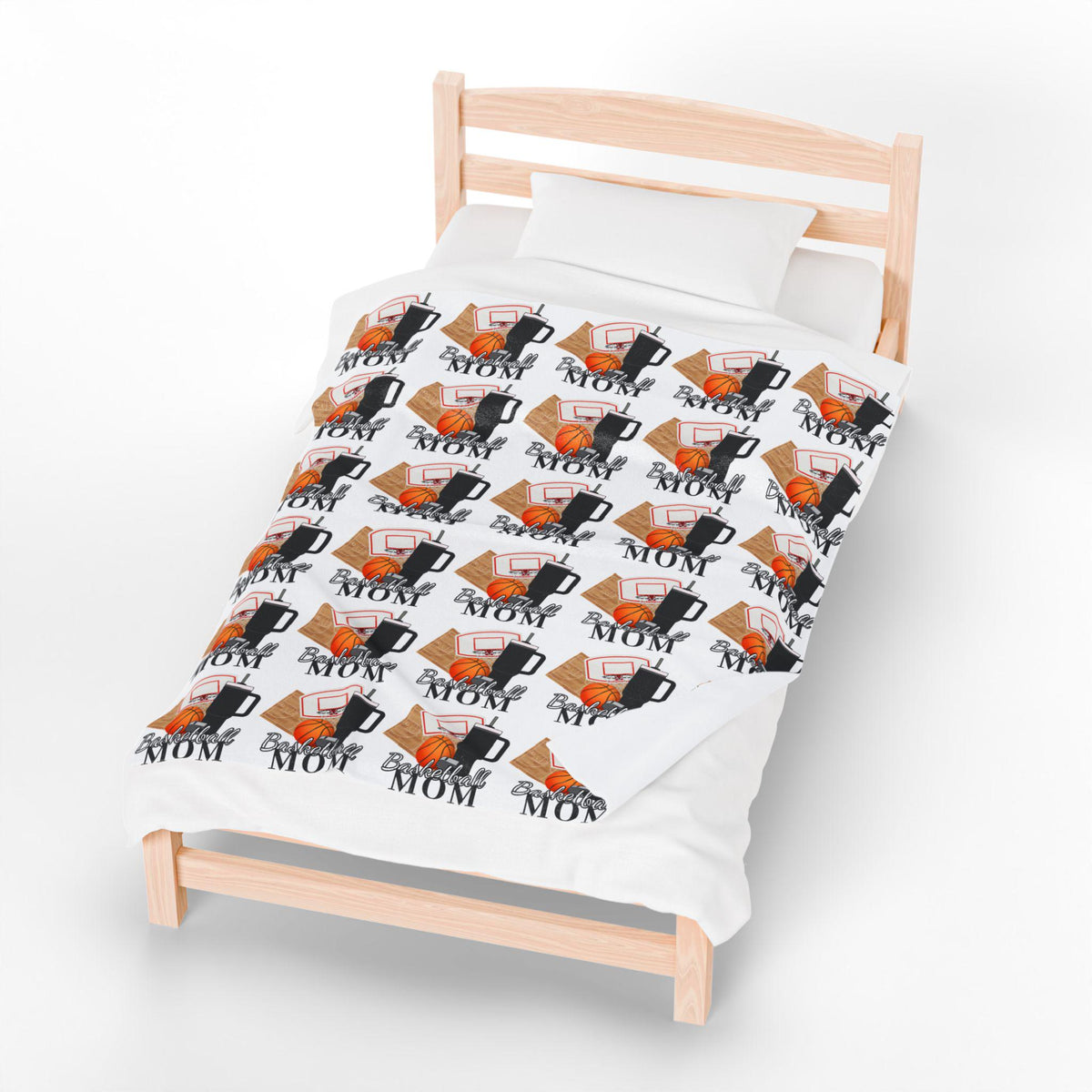 Basketball Mom Inspired Velveteen Blanket