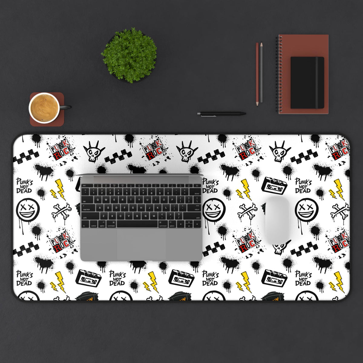 Edgy Punk Rock Desk Mat