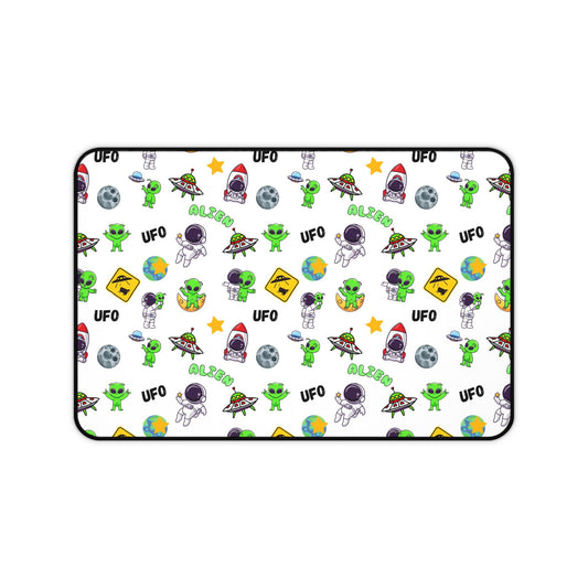UFO Extraterrestrials Desk Mat, Alien Decor