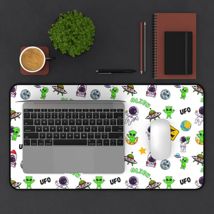 UFO Extraterrestrials Desk Mat, Alien Decor