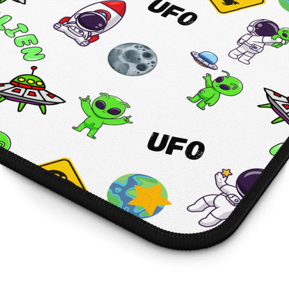 UFO Extraterrestrials Desk Mat, Alien Decor