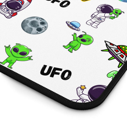 UFO Extraterrestrials Desk Mat, Alien Decor
