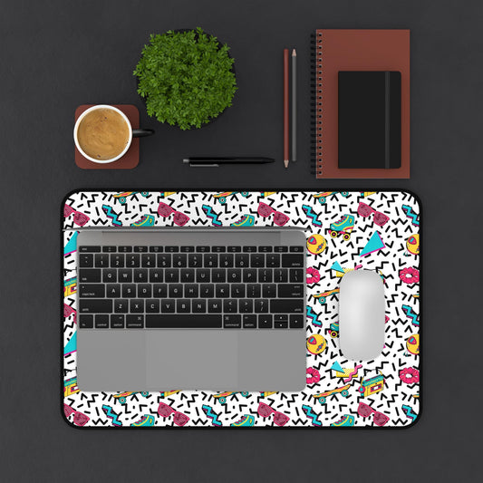 Colorful 80's Retro Desk Mat
