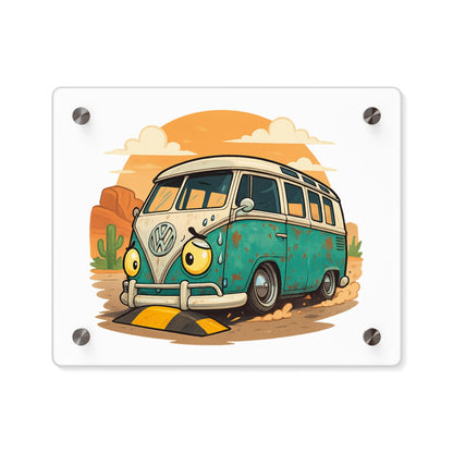 Lowered Volkswagen Bus Sweating It Acrylic Wall Art