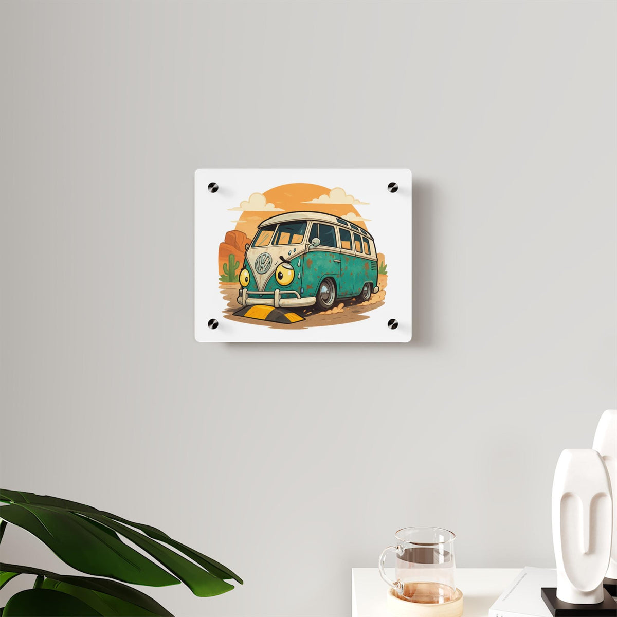 Lowered Volkswagen Bus Sweating It Acrylic Wall Art