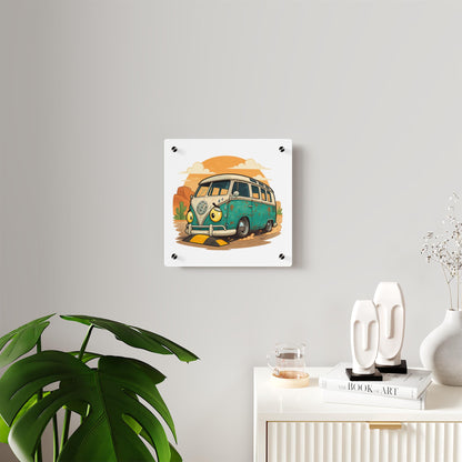 Lowered Volkswagen Bus Sweating It Acrylic Wall Art