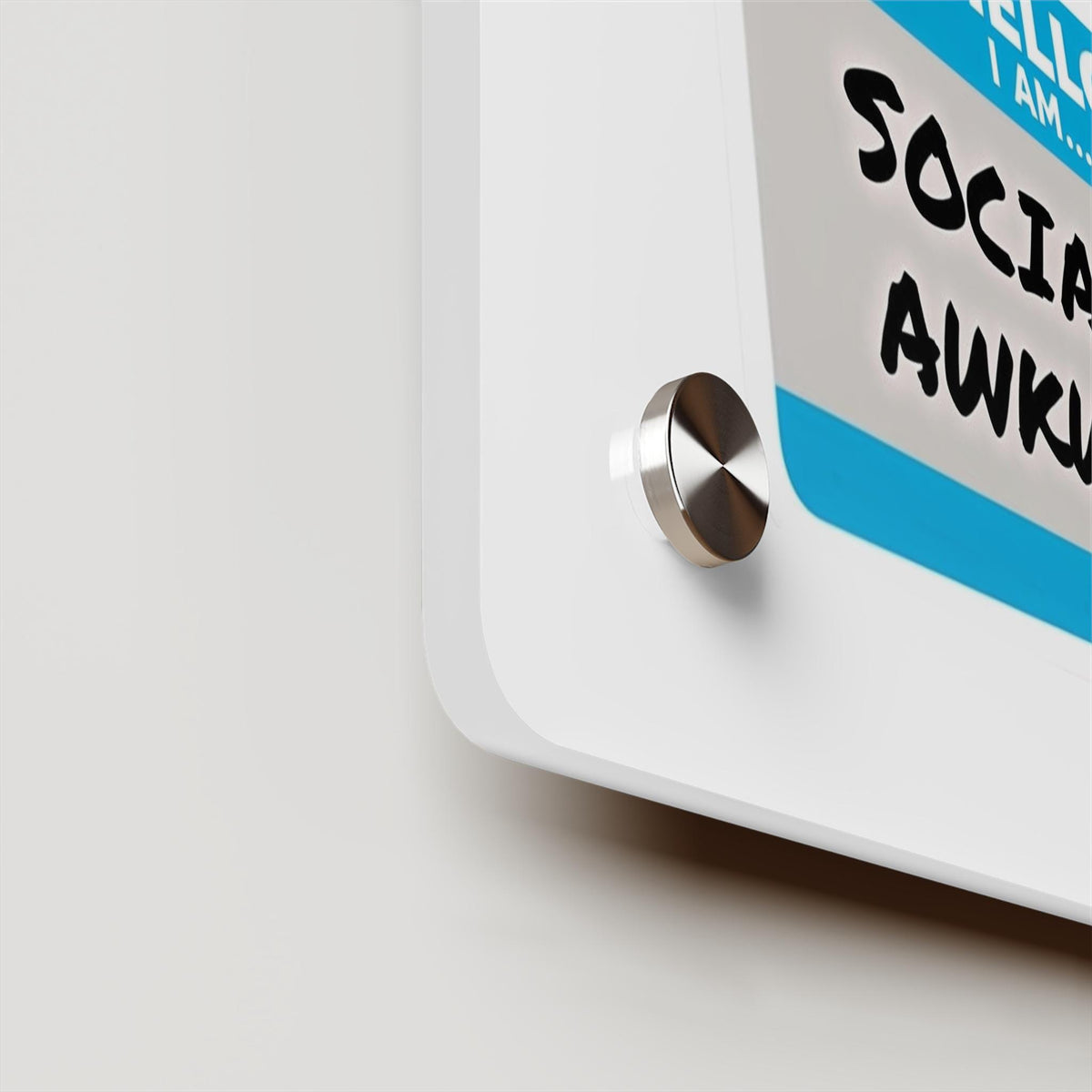 Hello I Am... Socially Awkward Acrylic Wall Art Panel