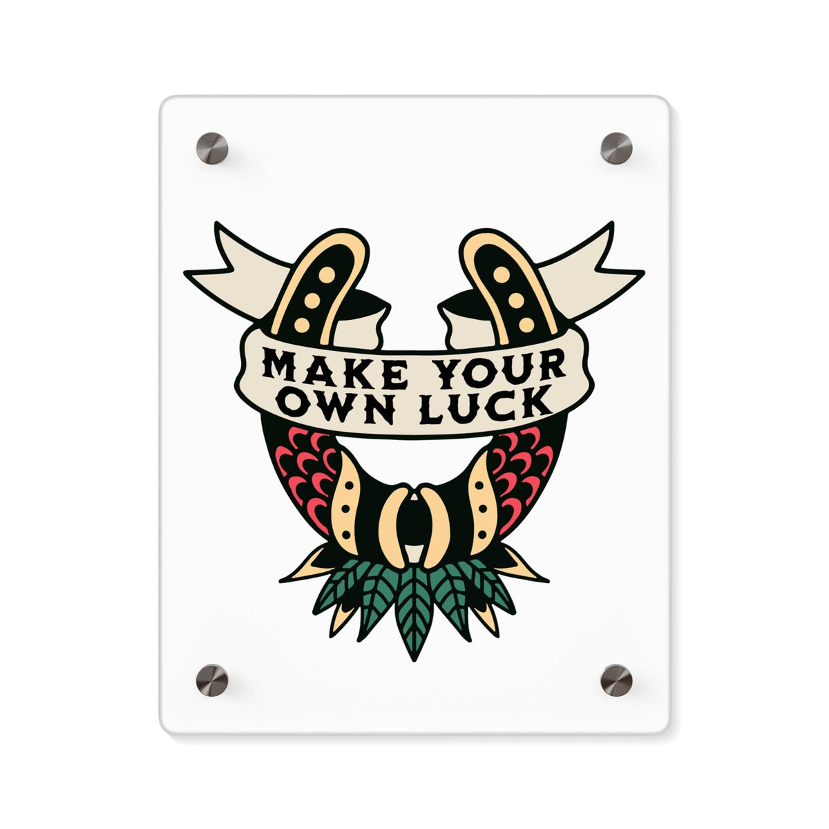 Traditional Style Tattoo Wall Art - Make Your Own Luck