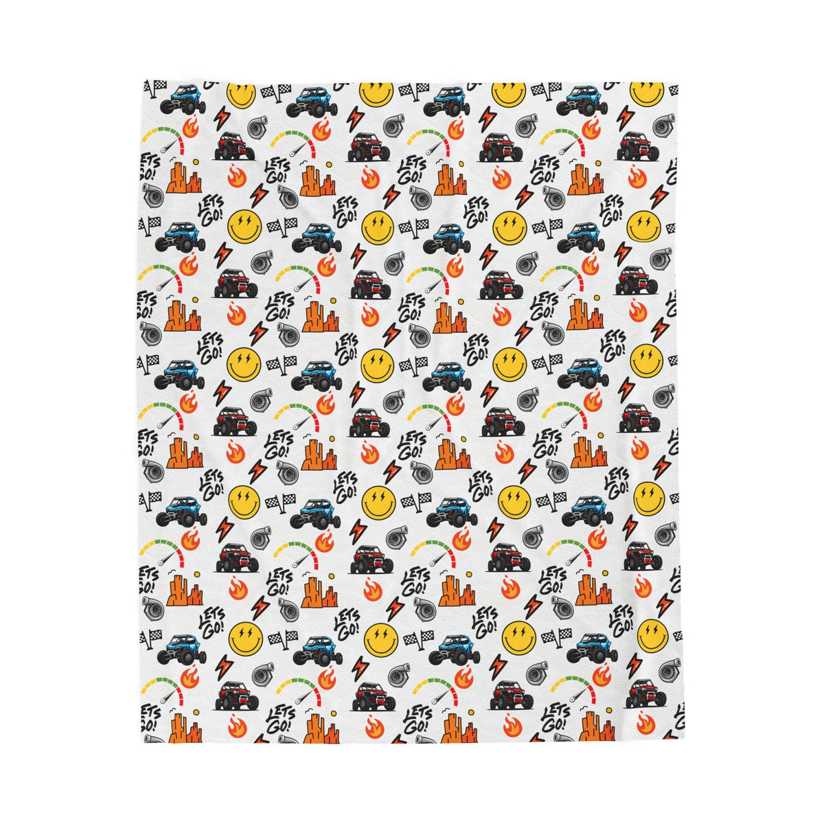 Side-By-Side Inspired Print - Velveteen Plush Blanket