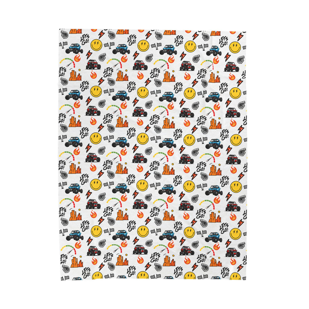 Side-By-Side Inspired Print - Velveteen Plush Blanket
