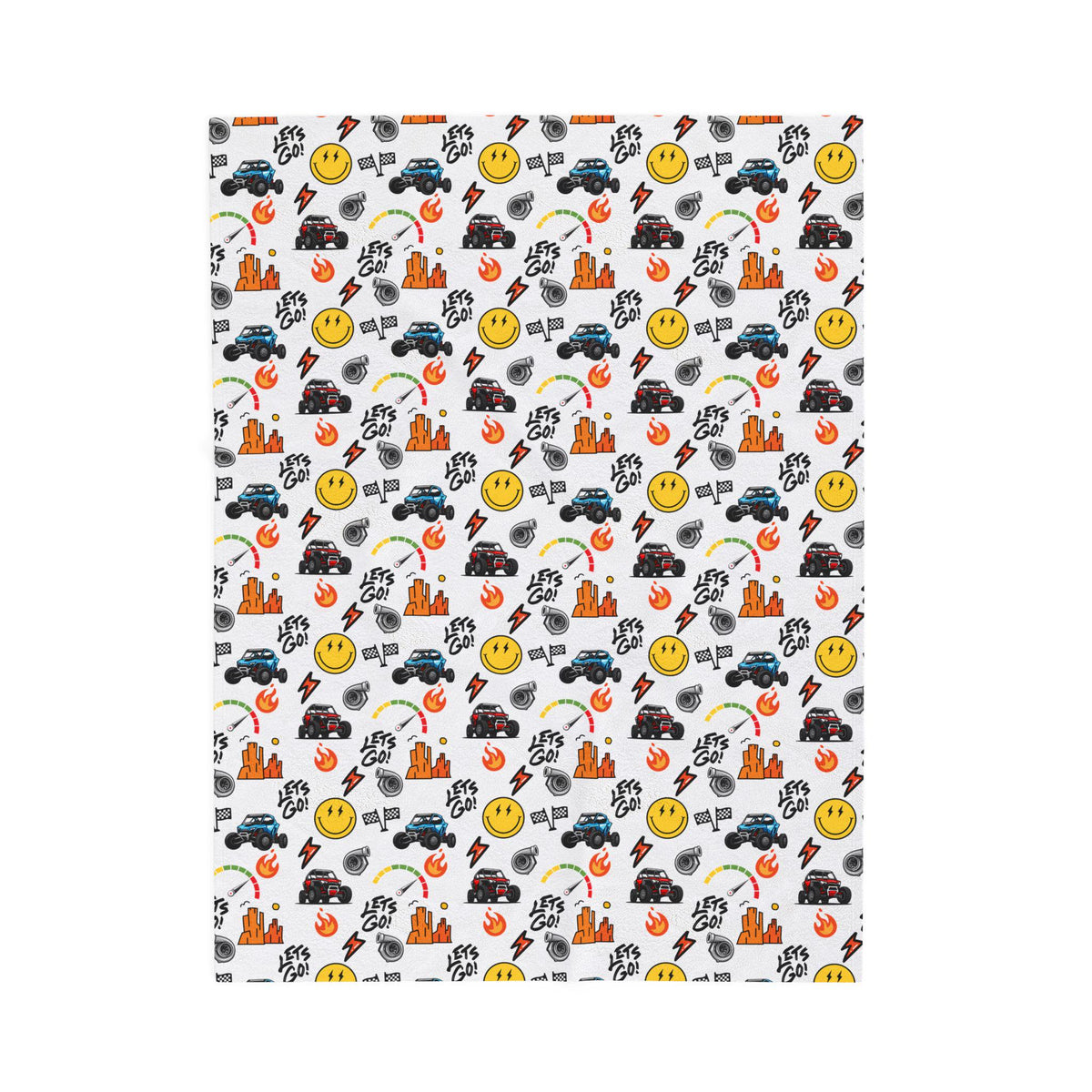 Side-By-Side Inspired Print - Velveteen Plush Blanket
