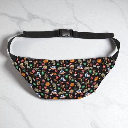 Cars Themed Large Fanny Pack - Perfect for the parks (Black Background)