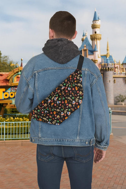 Cars Themed Large Fanny Pack - Perfect for the parks (Black Background)