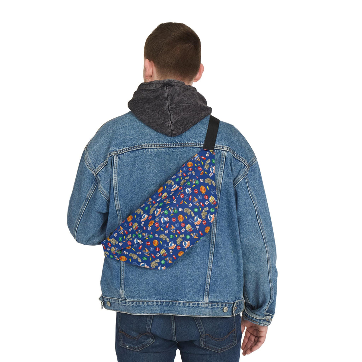 Cars Themed Large Fanny Pack - Perfect for the parks (Blue Background)